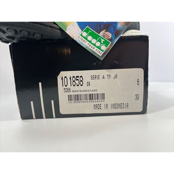 VTG Diadora Serie A Jr Sz 6 Soccer Cleats Shoes Beppe Signori Signature Edition - Picture 2 of 15